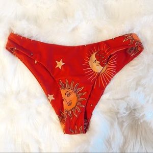 Zaful | High Rise Sun Printed Bikini Bottoms SizeS
